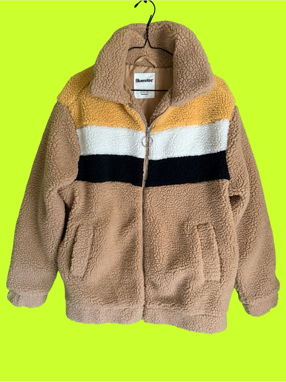 *NWT* Bluenotes Colourblock Sherpa Teddy Jacket | Women’s Small